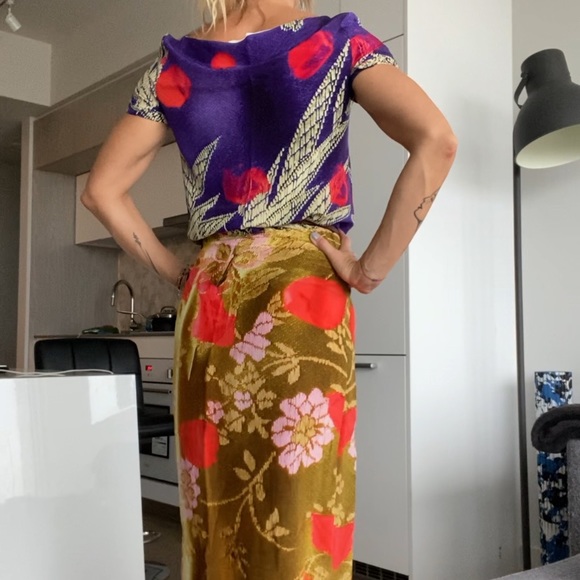 Designer Long Dress 100% Silk, size S - Picture 9 of 9